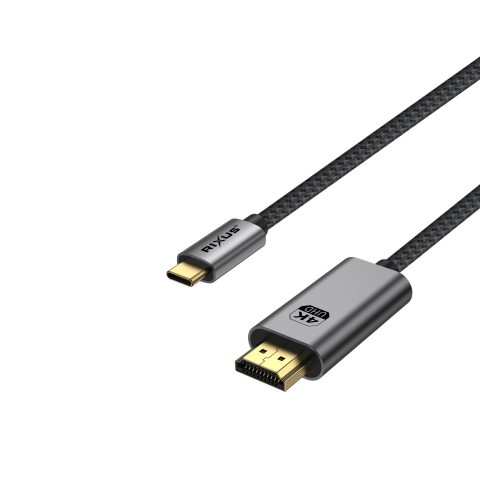 Cablu USB-C la HDMI Rixus Premium 4K 1.8m Gri, RXHU15 [1]