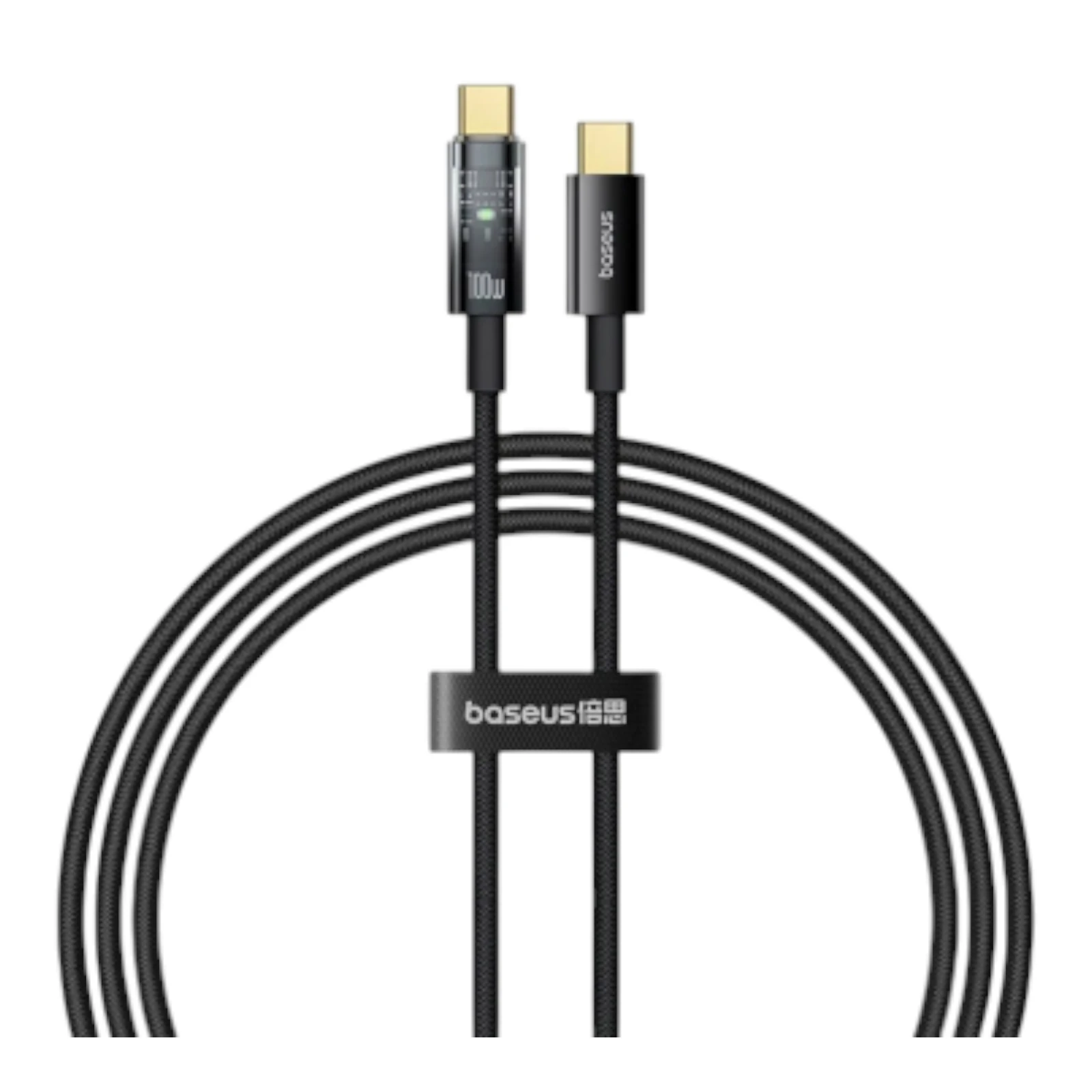 Cabluri - Cablu USB-C la USB-C Baseus Explorer, 100W, Auto oprire, 2m, Negru - P10319704111-00
