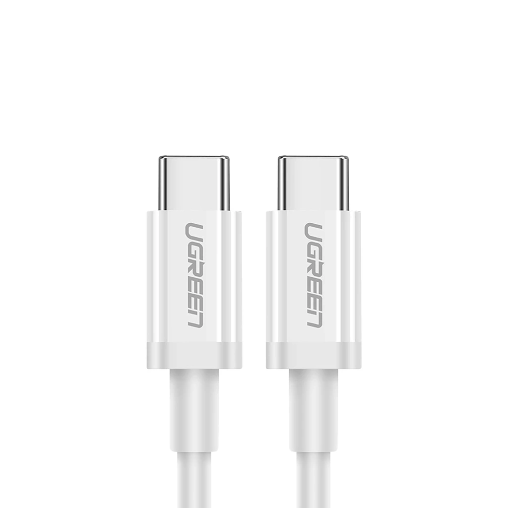 Cabluri - Cablu USB-C la USB-C Ugreen US264 60W Fast Charging, 1.5m, alb – cablu incarcare si date smartphone