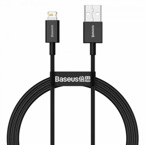 Cabluri - Cablu USB la Lightning Baseus Superior CALYS-A01, 2.4A Fast Charging, 1m, negru