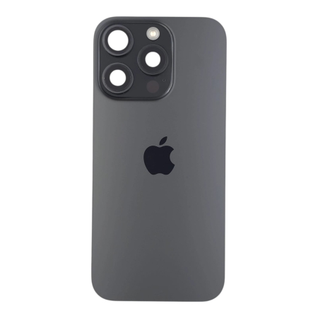 Piese din dezmembrari (SWAP) - Capac spate iPhone 15 Pro, Black Titanium - Grade B (Original SWAP) - include blit si încarcare wireless