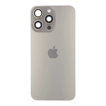 Piese din dezmembrari (SWAP) - Capac spate iPhone 15 Pro Max, Natural Titanium - Grade A (Original SWAP) - include blit si încarcare wireless