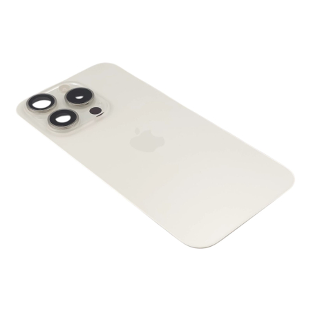 Capac spate iPhone 15 Pro, White Titanium - Grade A (Original SWAP) - include blit si încarcare wireless [2]