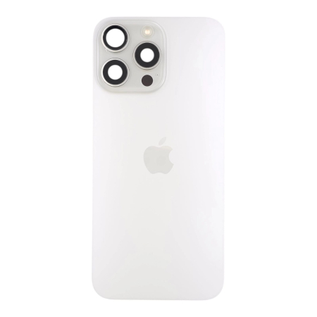 Piese din dezmembrari (SWAP) - Capac spate iPhone 16 Pro Max, White Titanium - Grade A (Original SWAP) - include blit si încarcare wireless