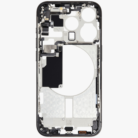 Piese din dezmembrari (SWAP) - Carcasa mijloc iPhone 15 Pro, Black Titanium – Grade A (Original SWAP)