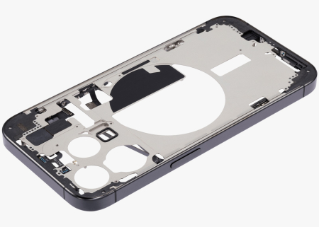 Carcasa mijloc iPhone 15 Pro, Black Titanium – Grade A (Original SWAP) [7]