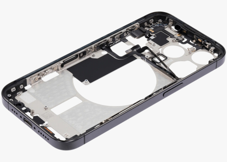 Carcasa mijloc iPhone 15 Pro, Black Titanium – Grade A (Original SWAP) [6]