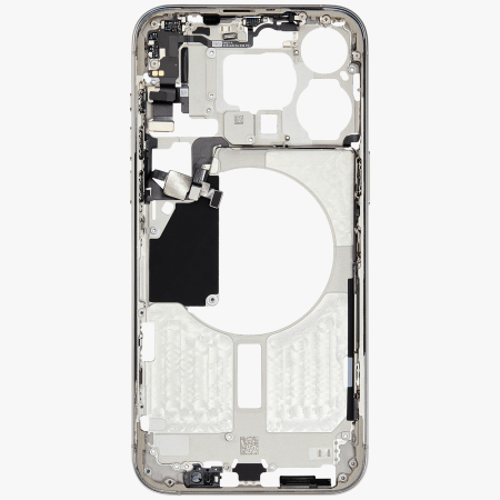 Piese din dezmembrari (SWAP) - Carcasa mijloc iPhone 15 Pro Max, White Titanium – Grade A (Original SWAP)