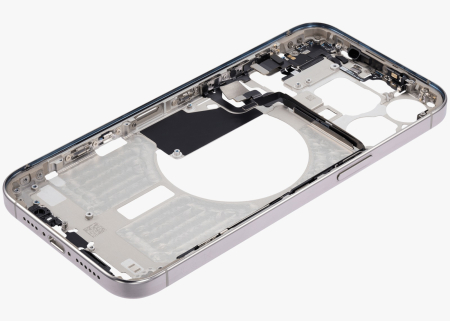 Carcasa mijloc iPhone 15 Pro Max, White Titanium – Grade A (Original SWAP) [3]