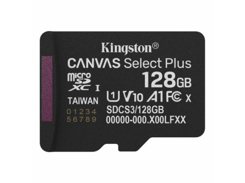 Card de memorie MicroSDXC 128GB Kingston Canvas Select Plus, Clasa 10, standard UHS-I U1 [1]