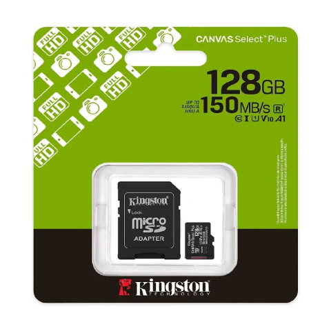 Stocare - Card de memorie MicroSDXC 128GB Kingston Canvas Select Plus, clasa 10, standard UHS-I U1 - Adaptor inclus