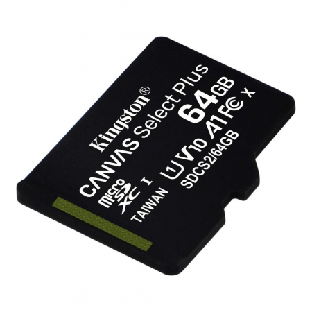 Card de memorie MicroSDXC 64GB Kingston Canvas Select Plus, clasa 10, standard UHS-I U1 - Adaptor inclus [2]