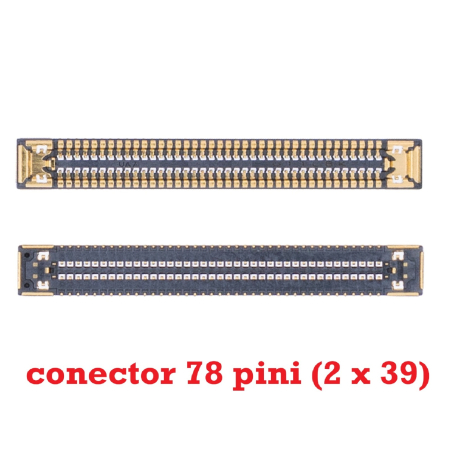 Module si conectori incarcare - Conector FPC LCD / Placa de baza Samsung Galaxy A Series – 78 pini (2x39) - (Pachet 10 bucati)