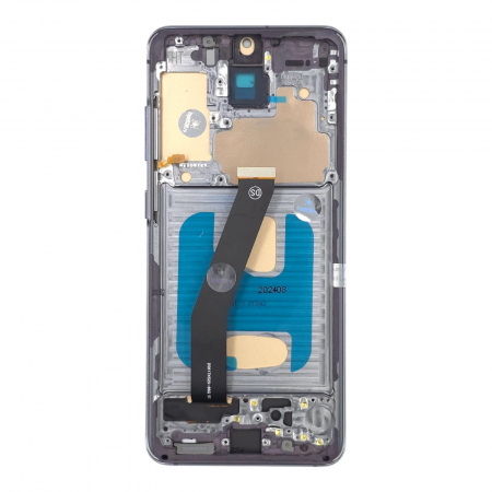 seria S - Display compatibil Samsung S20 4G/ 5G (G980/ G981), Gri, INCELL - Cu rama