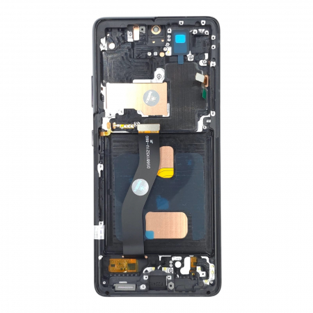 seria S - Display compatibil Samsung S21 Ultra (G998), Negru, INCELL - Cu rama