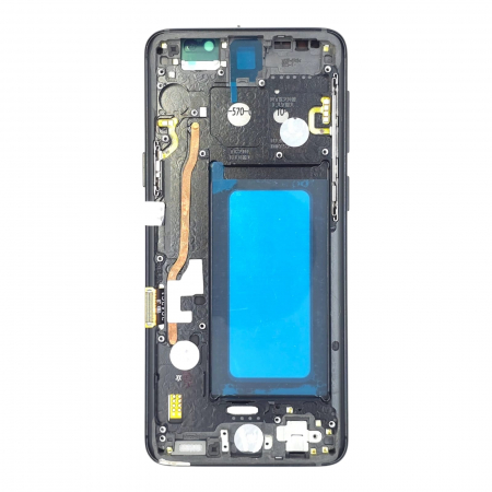 seria S - Display compatibil Samsung S9 (G960), Negru, INCELL - Cu rama