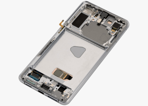 Display compatibil Samsung Galaxy S21 Plus 5G (G996), Argintiu / Silver, OLED - Cu rama [2]