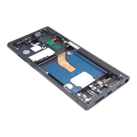 Display compatibil Samsung S22 Ultra 5G (S908), Negru, Soft Oled - Cu rama [1]