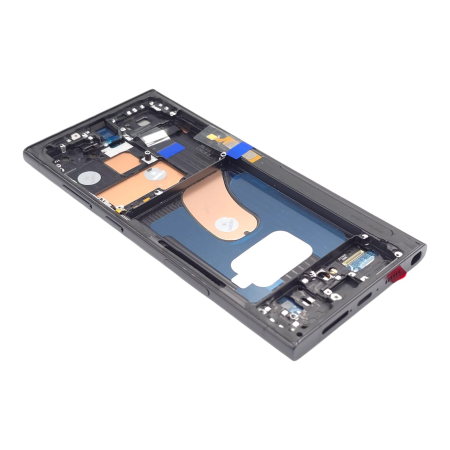 Display compatibil Samsung S23 Ultra 5G (S918), Negru, Soft OLED - Cu rama [1]
