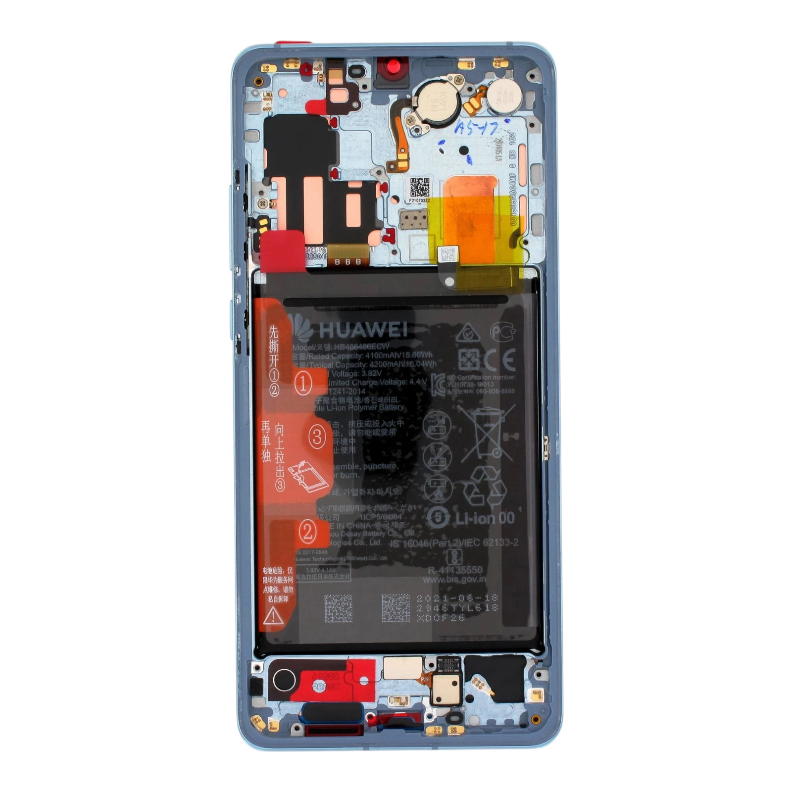 Ecrane Huawei / Honor - Display Huawei P30 Pro / P30 Pro New Edition, Breathing Crystal, cu rama si acumulator (Original Service Pack)