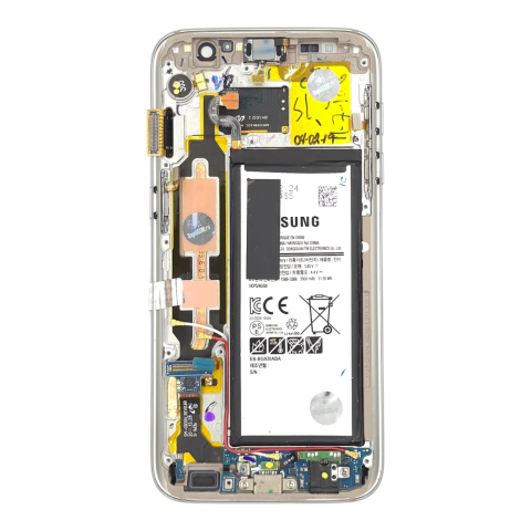 seria S - Display Samsung Galaxy S7 (G930) cu rama, Gold (Original Service Pack)