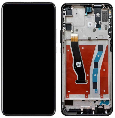 Ecrane Huawei / Honor - Display compatibil Huawei P Smart Z, Negru - cu Rama