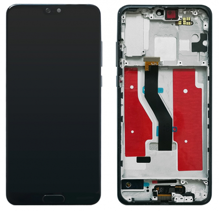 Ecrane Huawei / Honor - Display compatibil Huawei P20 Pro, TFT Negru (include senzor amprenta ) - cu Rama