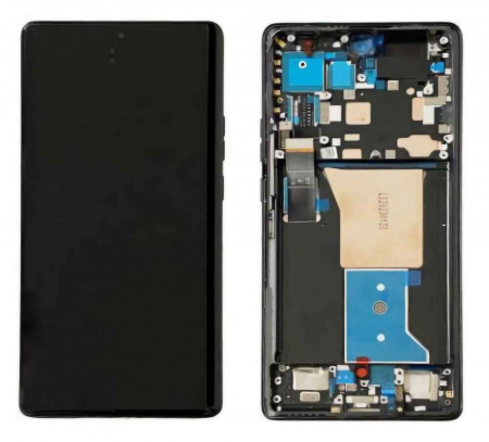 Ecrane Motorola - Ecran display cu rama Motorola Edge 40 Pro (XT2301), negru (Original Service Pack)