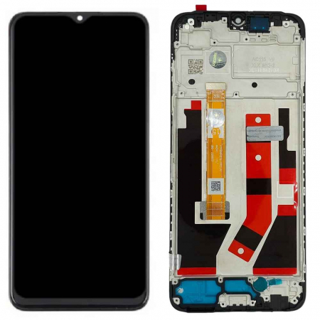 Ecrane Oppo / Realme - Display compatibil Oppo A38, negru - cu Rama