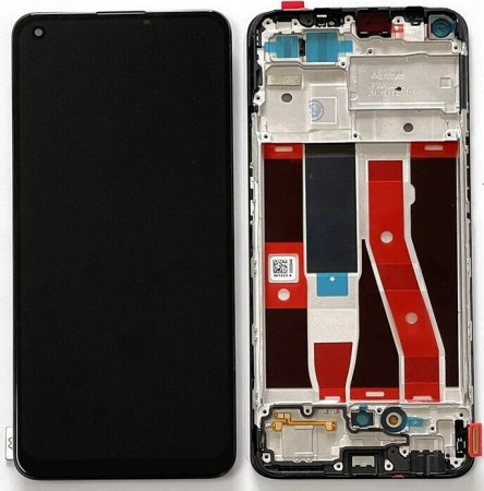 Ecrane Oppo / Realme - Display compatibil Oppo Reno 5 lite, Negru, (incell) - cu Rama