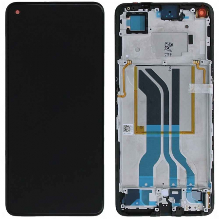 Ecrane Oppo / Realme - Ecran display cu rama Realme GT Neo2 / GT2 / GT Neo 3T, Negru (Original Service Pack)