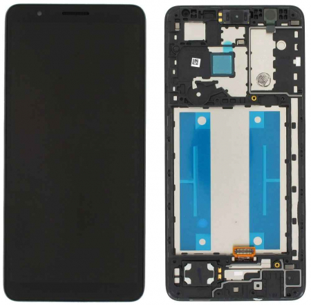 Ecrane Samsung - Ecran display cu rama Samsung A01 Core (A013) Negru, (Original Service Pack)