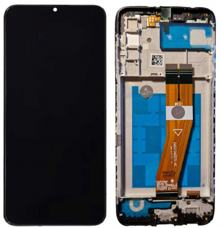 Ecrane Samsung - Display compatibil Samsung A03S (A037G), Versiunea G 163mm - cu Rama