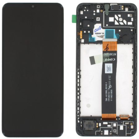 Ecrane Samsung - Ecran display cu rama Samsung A04s 2022, negru (A047) (Original Service Pack)