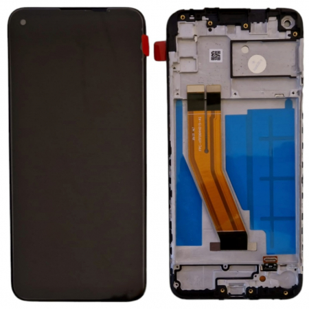 seria A - Display compatibil Samsung A11 (A115), Negru - cu Rama