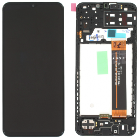 seria A - Ecran display cu rama Samsung A13 4G 2022, negru (A137) (Original Service Pack)
