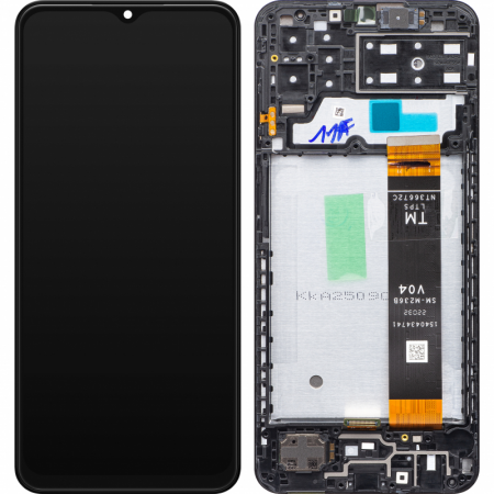 seria A - Ecran display cu rama Samsung A13 4G (A135), negru (Original Service Pack)