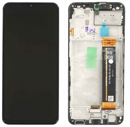 seria A - Ecran display cu rama Samsung A23 5G (A236) Negru, (Original Service Pack)