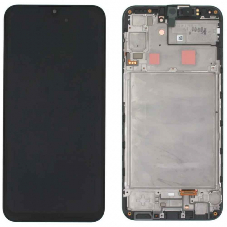 seria A - Ecran display cu rama Samsung A24 4G (A245), negru (Original Service Pack)