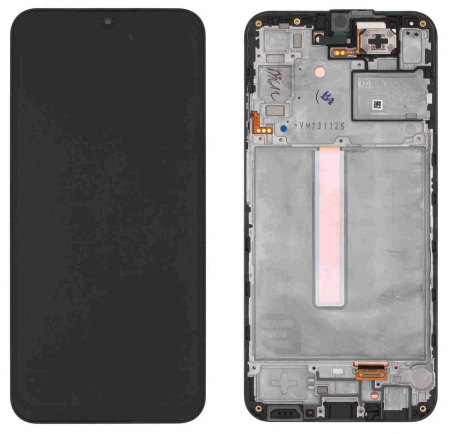 seria A - Ecran display cu rama Samsung A25 5G (A256), negru (Original Service Pack)