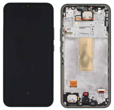 Ecrane Samsung - Ecran display cu rama Samsung A34 5G (A346) Negru, (Original Service Pack)