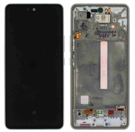 Ecrane Samsung - Ecran display cu rama Samsung A53 5G, (A536), Alb (Original Service Pack)