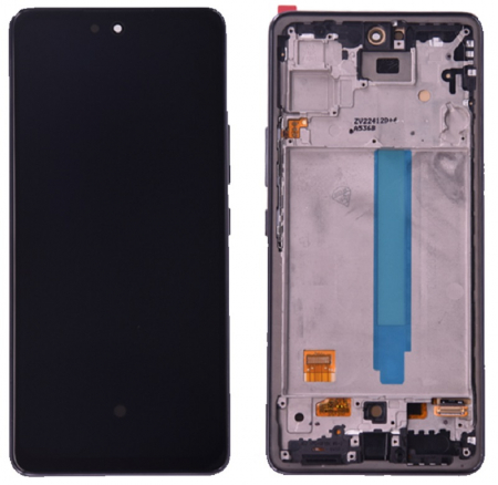 seria A - Display compatibil Samsung A53 5G (A536), negru, OLED - cu Rama
