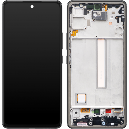 Ecrane Samsung - Ecran display cu rama Samsung A53 5G (A536), negru (Original Service Pack)