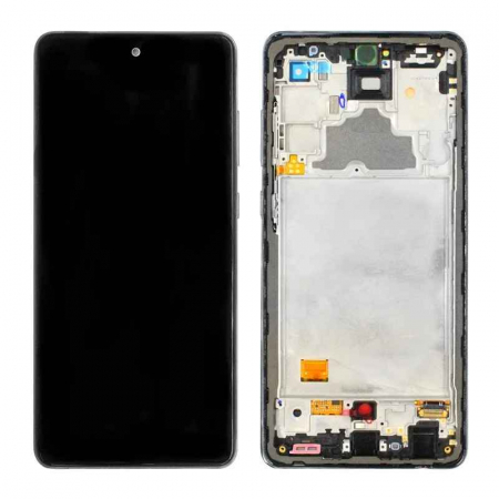 seria A - Ecran display cu rama Samsung A72 4G / 5G (A725/ A726), Negru (Original Service Pack)