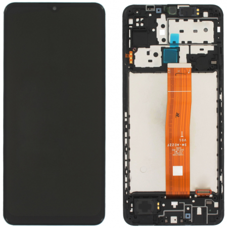 seria M - Ecran display cu rama Samsung M12, negru (M127) ( ) (Original Service Pack)