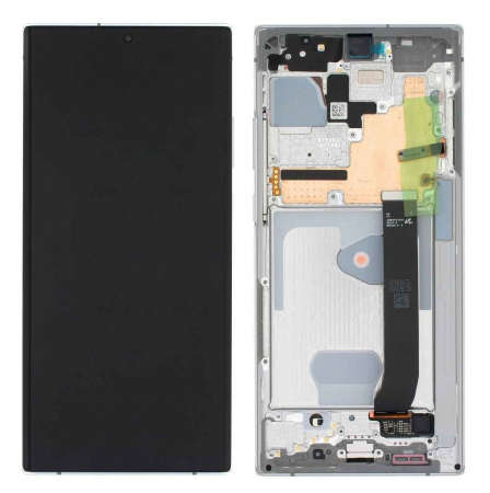 seria N(note) - Ecran display cu rama Samsung Note 20 Ultra 4G/ 5G (N985/ N986), Alb (Original Service Pack)