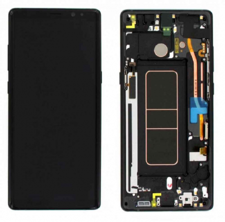 seria N(note) - Ecran display cu rama Samsung Note 8 (N950) Black (Original Service Pack)