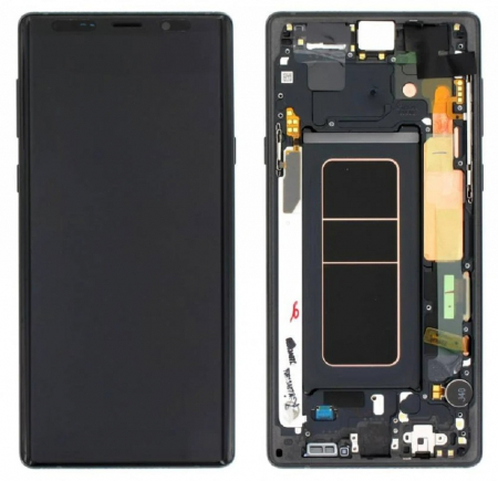 seria N(note) - Ecran display cu rama Samsung Note 9 (N960), Negru (Original Service Pack)