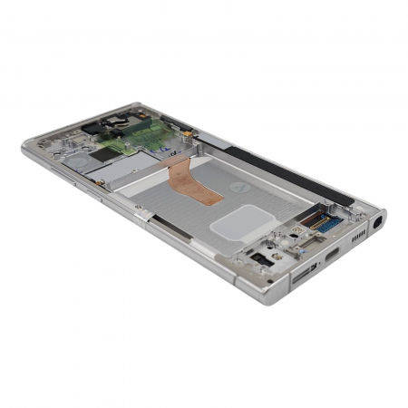 Ecran display cu rama Samsung S22 Ultra (S908) White - include camera selfie (Original Service Pack) [3]